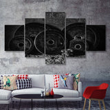 Gym Cool Large Gift for Strong Man 5 Piece Canvas Prints Wall Art Decor - Painting Canvas, Multi Panels