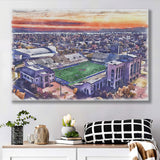 H A Chapman Stadium Tulsa Football Stadium Watercolor, Sport Art Prints Fan Gift, Canvas Prints Wall Art Decor