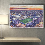 H A Chapman Stadium Tulsa Football Stadium Watercolor, Sport Art Prints Fan Gift, Canvas Prints Wall Art Decor