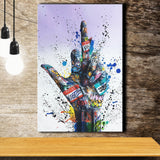 Hand Gesture Graffitifyou Canvas Prints Wall Art Decor - Painting Canvas, Home Decor, Art Print, Art For Sale