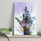Hand Gesture Graffitifyou Canvas Prints Wall Art Decor - Painting Canvas, Home Decor, Art Print, Art For Sale