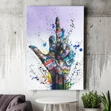 Hand Gesture Graffitifyou Canvas Prints Wall Art Decor - Painting Canvas, Home Decor, Art Print, Art For Sale
