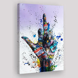 Hand Gesture Graffitifyou Canvas Prints Wall Art Decor - Painting Canvas, Home Decor, Art Print, Art For Sale