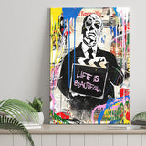 Hitchcock Life Is Beautiful Graffiti Art Canvas Prints Wall Art Decor - Painting Canvas, Home Decor, Art Print, Art For Sale