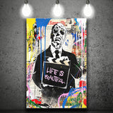 Hitchcock Life Is Beautiful Graffiti Art Canvas Prints Wall Art Decor - Painting Canvas, Home Decor, Art Print, Art For Sale