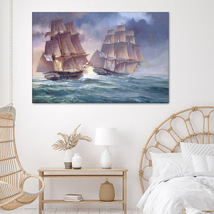 Hms Endymion And Uss President Canvas Wall Art - Canvas Prints, Prints For Sale, Painting Canvas,Canvas On Sale