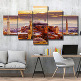 Hagia Sophia Holy Grand Mosque in Istanbul 5 Pieces Canvas Prints Wall Art Decor - Painting Canvas,Multi Panels