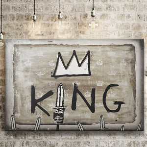 Hail The King Canvas Prints Wall Art - Painting Canvas,Office Business Motivation Art, Wall Decor