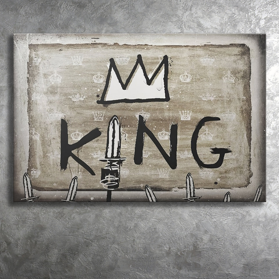 Hail The King Canvas Prints Wall Art - Painting Canvas,Office Business Motivation Art, Wall Decor