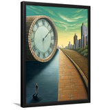 Half Road Time Abstract Art Framed Art Prints Wall Decor, Framed Picture, Large Picture