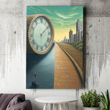 Half Road Time Abstract Art Canvas Prints Wall Art, Home Living Room Decor, Large Canvas