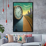 Half Road Time Abstract Art Framed Art Prints Wall Decor, Framed Picture, Large Picture