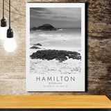 Hamilton, Bermuda Black And White Art Canvas Prints Wall Art Home Decor