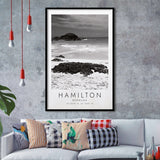 Hamilton, Bermuda Black And White Art Framed Art Prints Wall Art Decor, Framed Picture