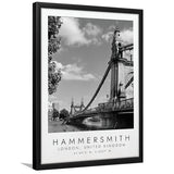 Hammersmith, London United Kingdom Black And White Art Framed Art Prints Wall Art Decor, Framed Picture
