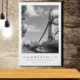 Hammersmith, London United Kingdom Black And White Art Canvas Prints Wall Art Home Decor