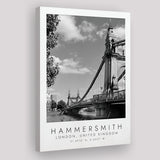 Hammersmith, London United Kingdom Black And White Art Canvas Prints Wall Art Home Decor