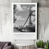 Hammersmith, London United Kingdom Black And White Art Canvas Prints Wall Art Home Decor