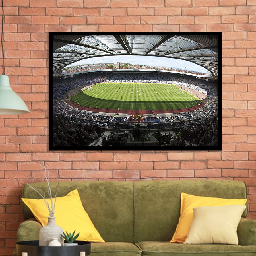 Hampden Park Stadium, Stadium Canvas, Sport Art, Gift for him, Framed Art Prints Wall Art Decor, Framed Picture