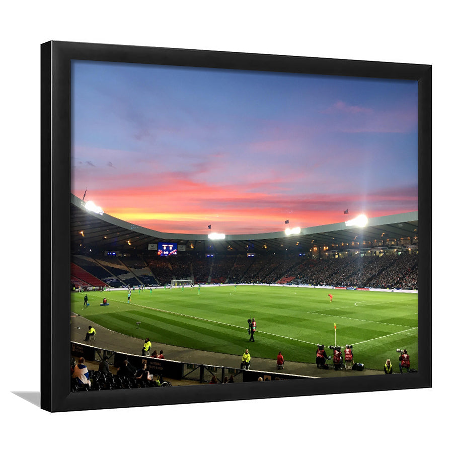 Hampden Park in Sunset View, Stadium Canvas, Sport Art, Gift for him, Framed Art Prints Wall Art Decor, Framed Picture