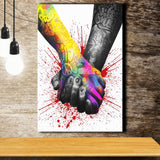 Han In Hand Love Together Canvas Prints Wall Art - Painting Canvas, Home Wall Decor, For Sale