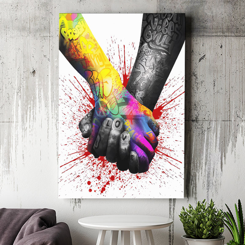 Han In Hand Love Together Canvas Prints Wall Art - Painting Canvas, Home Wall Decor, For Sale