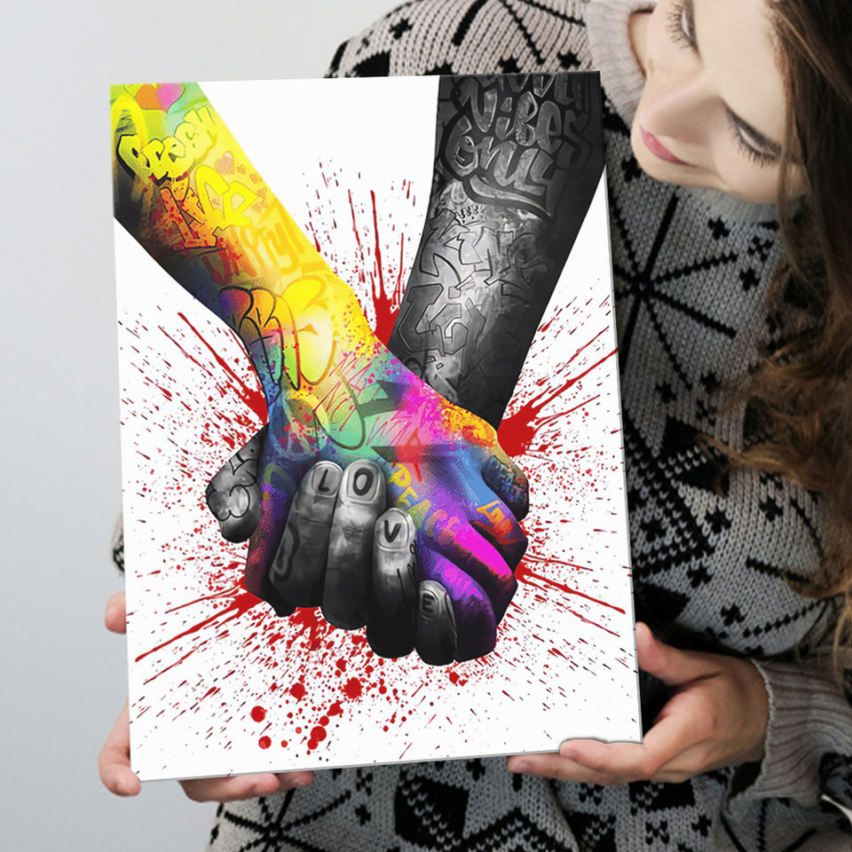 Han In Hand Love Together Canvas Prints Wall Art - Painting Canvas, Home Wall Decor, For Sale