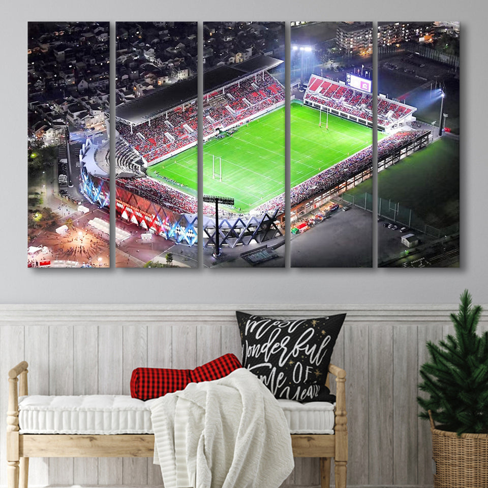 Hanazono Rugby Stadium, Stadium Canvas, Sport Art, Gift for him, Multi Panels B, Canvas Prints Wall Art Decor