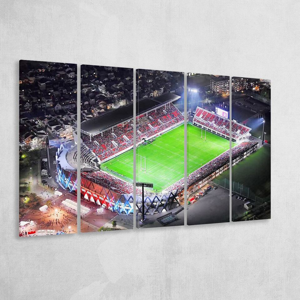 Hanazono Rugby Stadium, Stadium Canvas, Sport Art, Gift for him, Multi Panels B, Canvas Prints Wall Art Decor