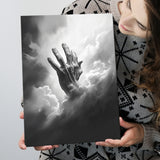 Hand Of God Black And White, Painting Art, Canvas Prints Wall Art Home Decor