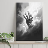 Hand Of God Black And White, Painting Art, Canvas Prints Wall Art Home Decor