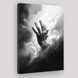 Hand Of God Black And White, Painting Art, Canvas Prints Wall Art Home Decor