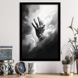 Hand Of God Black And White, Painting Art, Framed Art Prints Wall Decor