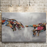 Hands Of God Graffiti Canvas Prints Wall Art - Painting Canvas, Home Wall Decor, For Sale, Painting Prints