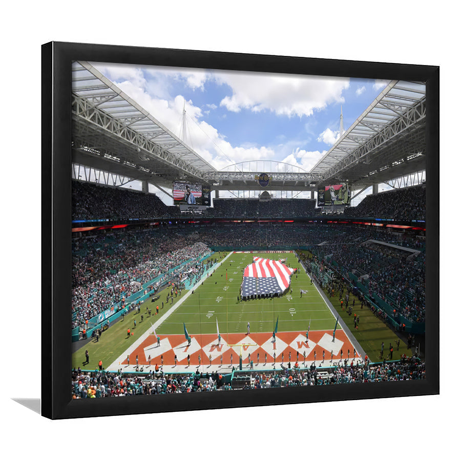 Hard Rock Stadium Framed Art Prints Wall Decor - Painting Prints, Wall Art, Framed Picture, Black Frame