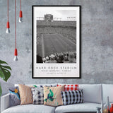 Hard Rock Stadium Miami Dolphins Football Lovers Black And White Art Framed Art Prints Wall Art Decor, Framed Picture