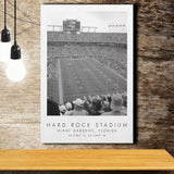 Hard Rock Stadium Miami Dolphins Football Lovers Black And White Art Canvas Prints Wall Art Home Decor