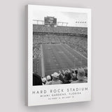 Hard Rock Stadium Miami Dolphins Football Lovers Black And White Art Canvas Prints Wall Art Home Decor