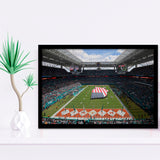 Hard Rock Stadium, Stadium Canvas, Sport Art, Gift for him, Framed Art Prints Wall Art Decor, Framed Picture