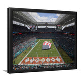 Hard Rock Stadium, Stadium Canvas, Sport Art, Gift for him, Framed Art Prints Wall Art Decor, Framed Picture