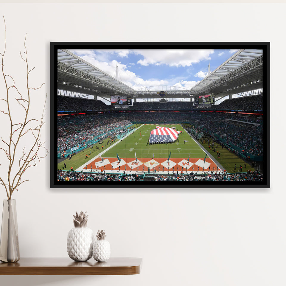 Hard Rock Stadium Framed Canvas Prints Wall Art - Painting Canvas, Wall Decor, Canvas Art, Floating Frame