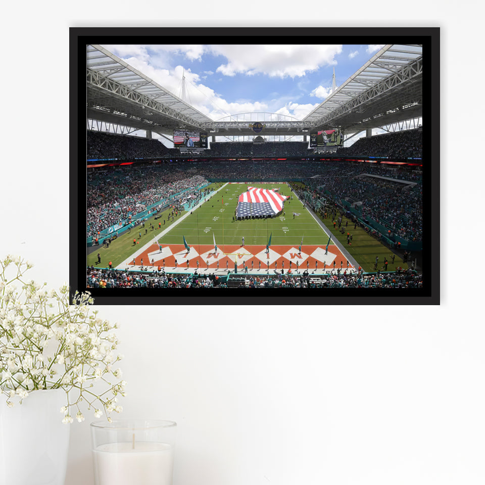 Hard Rock Stadium Framed Canvas Prints Wall Art - Painting Canvas, Wall Decor, Canvas Art, Floating Frame