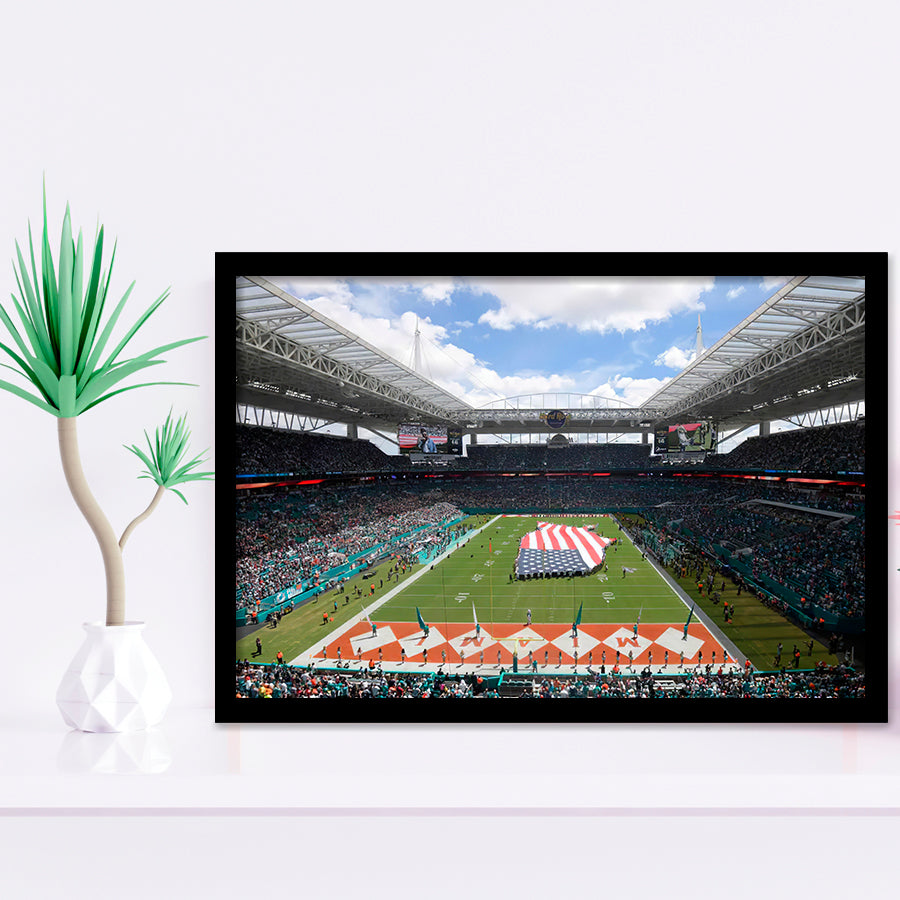 Hard Rock Stadium Framed Art Prints Wall Decor - Painting Prints, Wall Art, Framed Picture, Black Frame
