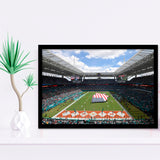Hard Rock Stadium Framed Art Prints Wall Decor - Painting Prints, Wall Art, Framed Picture, Black Frame