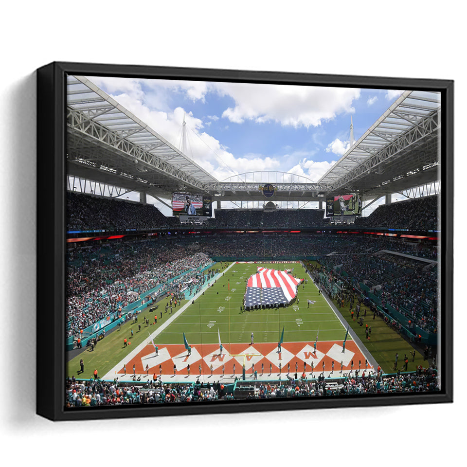Hard Rock Stadium Framed Canvas Prints Wall Art - Painting Canvas, Wall Decor, Canvas Art, Floating Frame