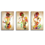 Harmonic Splash Canvas 1 Set of 3 Piece Canvas Prints Wall Art Decor