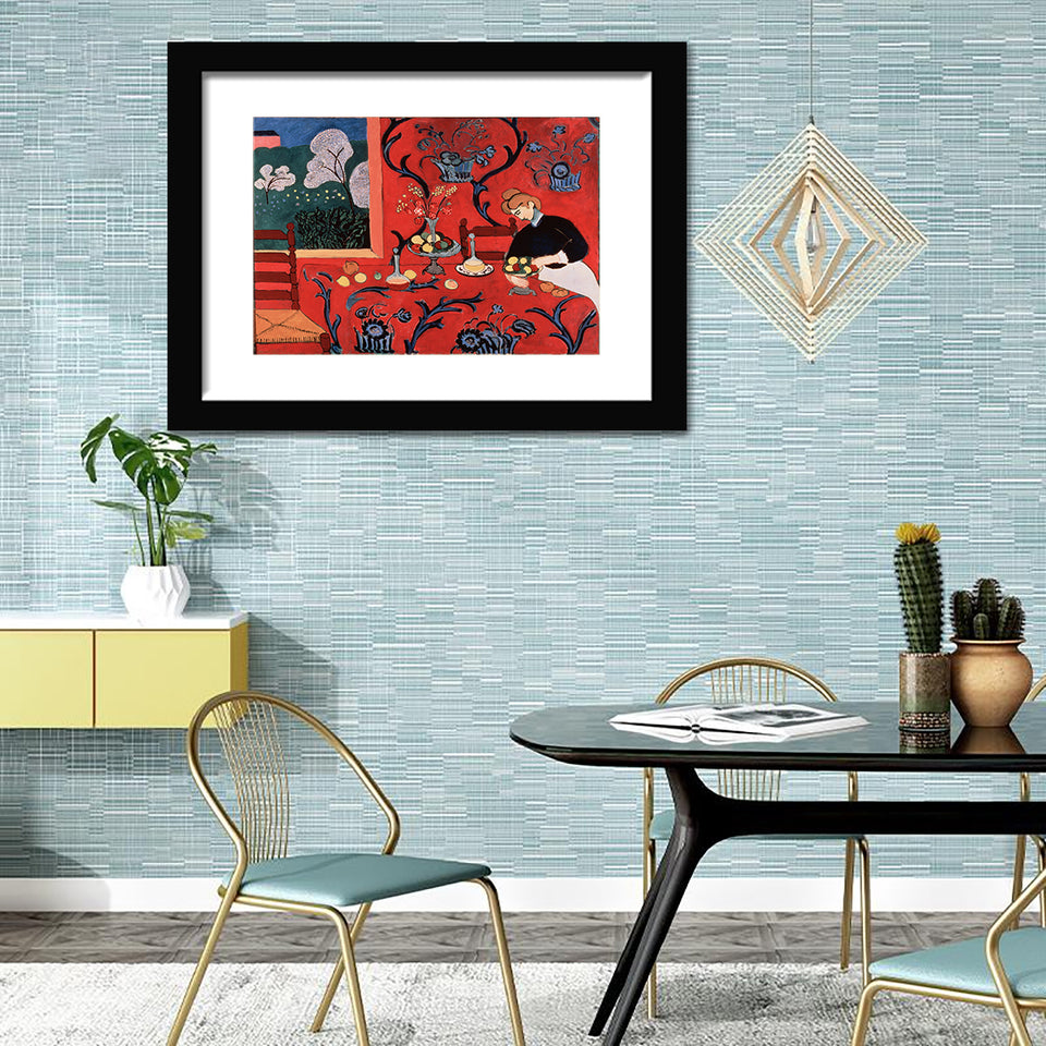 Harmony In Red By Henri Matisse-Canvas art,Art Print,Frame art,Plexiglass cover