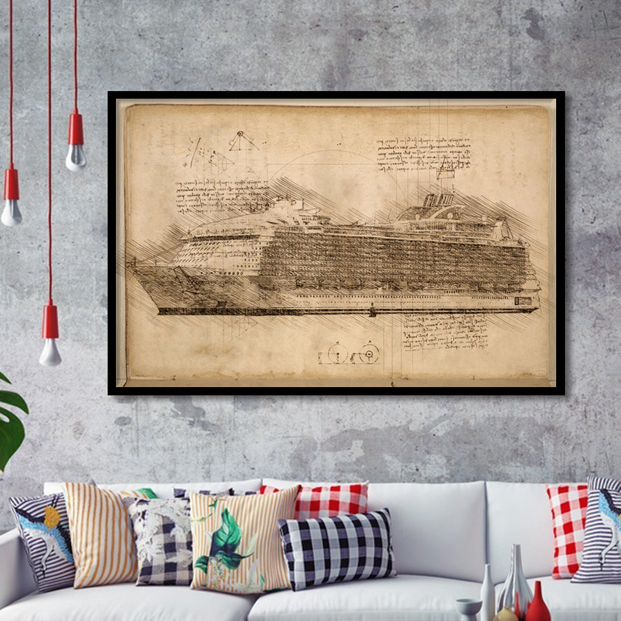 Harmony Of The Seas Ship Framed Art Prints Wall Decor - Painting Art, Framed Picture, Home Decor,For Sale