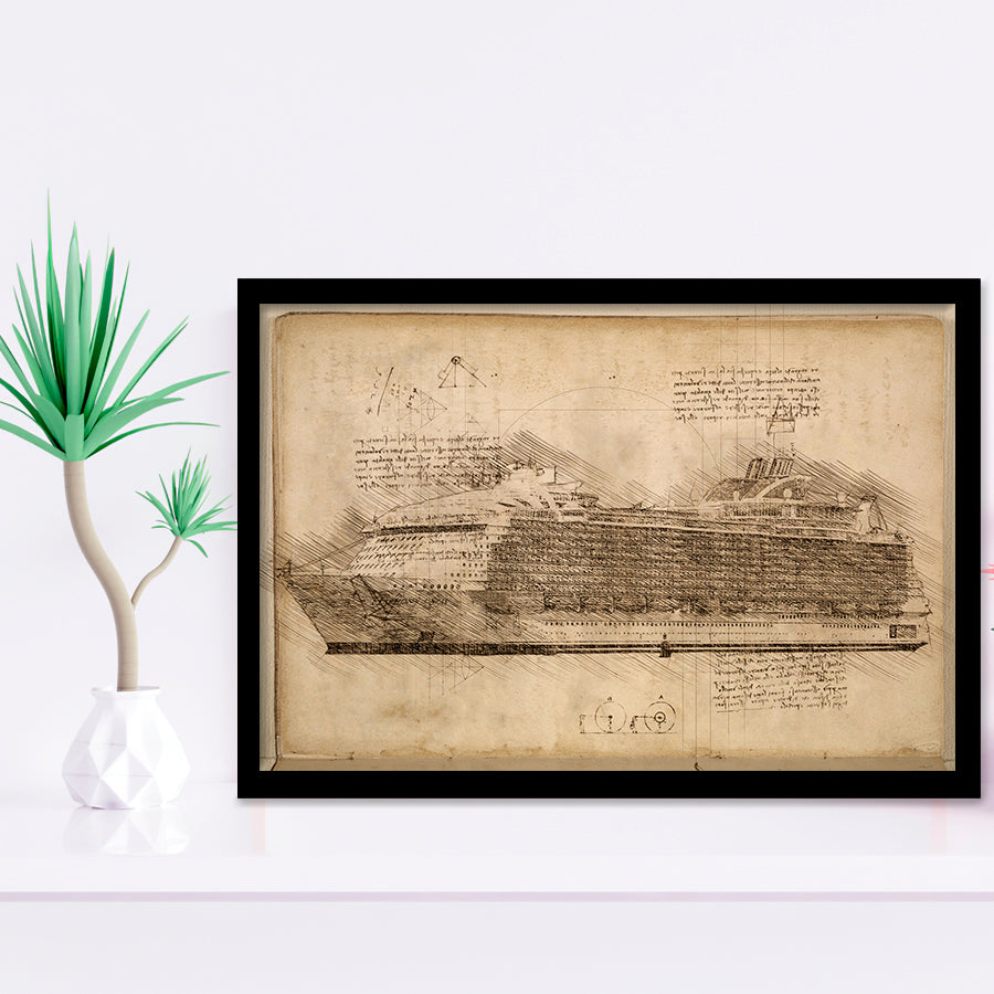 Harmony Of The Seas Ship Framed Art Prints Wall Decor - Painting Art, Framed Picture, Home Decor,For Sale