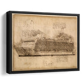 Harmony Of The Seas Ship Framed Canvas Prints Wall Art - Painting Canvas, Framed Prints, Wall Home Decor, Prints for Sale